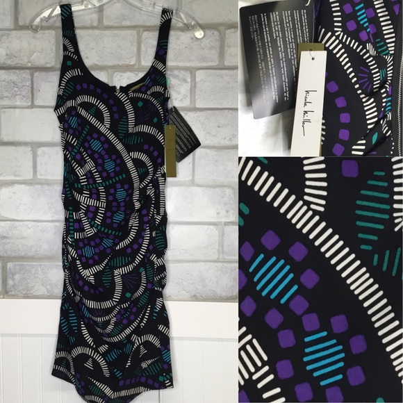 Nwts Nicole Miller printed wiggle dress